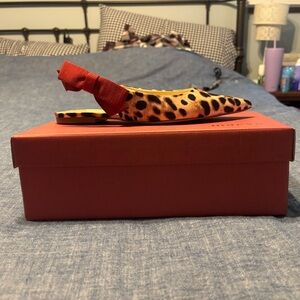 Anthropologie Maeve leopard sling back..